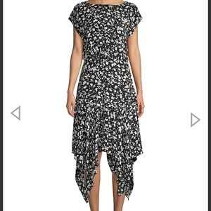 Vince Camuto Black and White Asymmetrical Dress